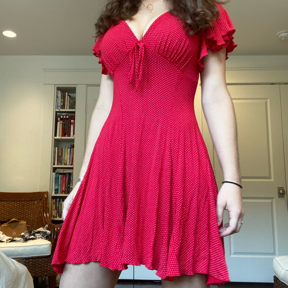 ASOS Polka Dot Frill Tea Dress
